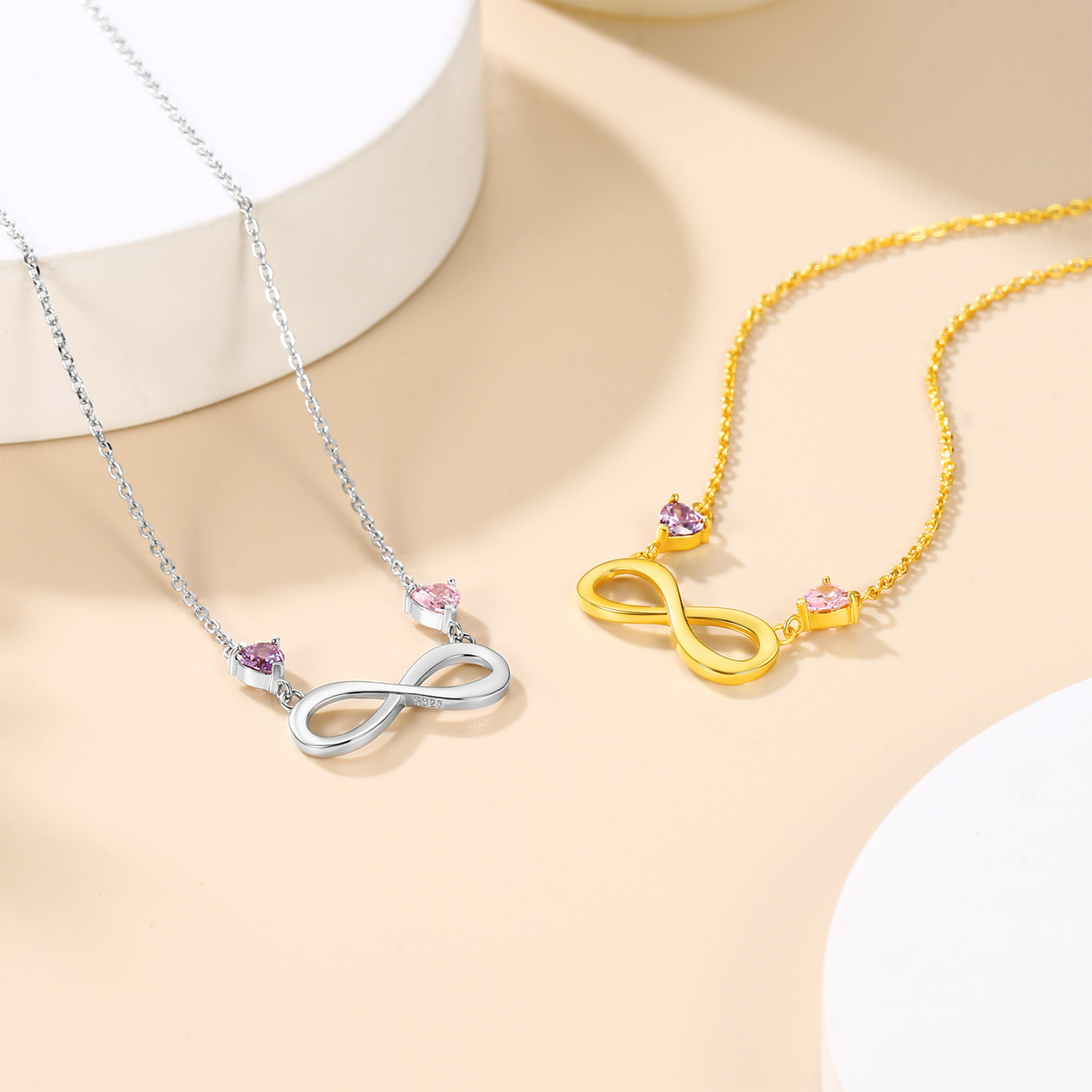  Custom Birthstone Infinity Heart Pendant Necklace for Women occasion