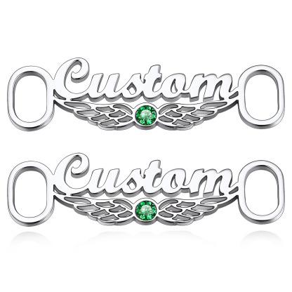 Personalized Name Shoe Buckle 2Pcs Decorations Shoelace Charm