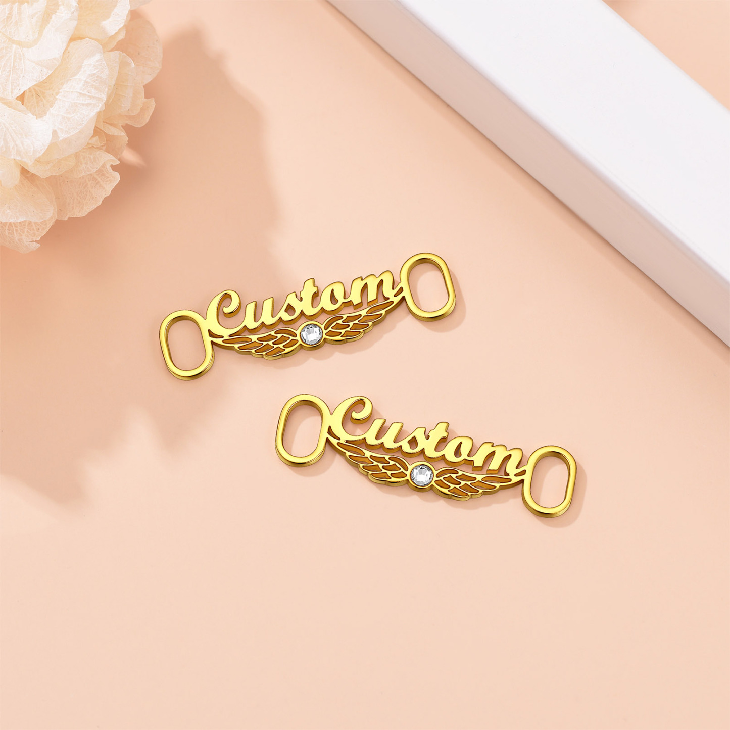 Personalized Name Shoe Buckle 2Pcs Decorations Shoelace Charm