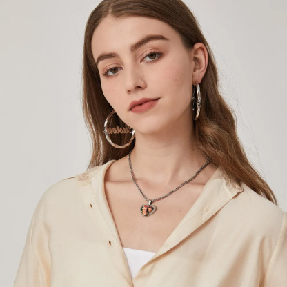 Personalized Heart Picture Necklaces for Women
