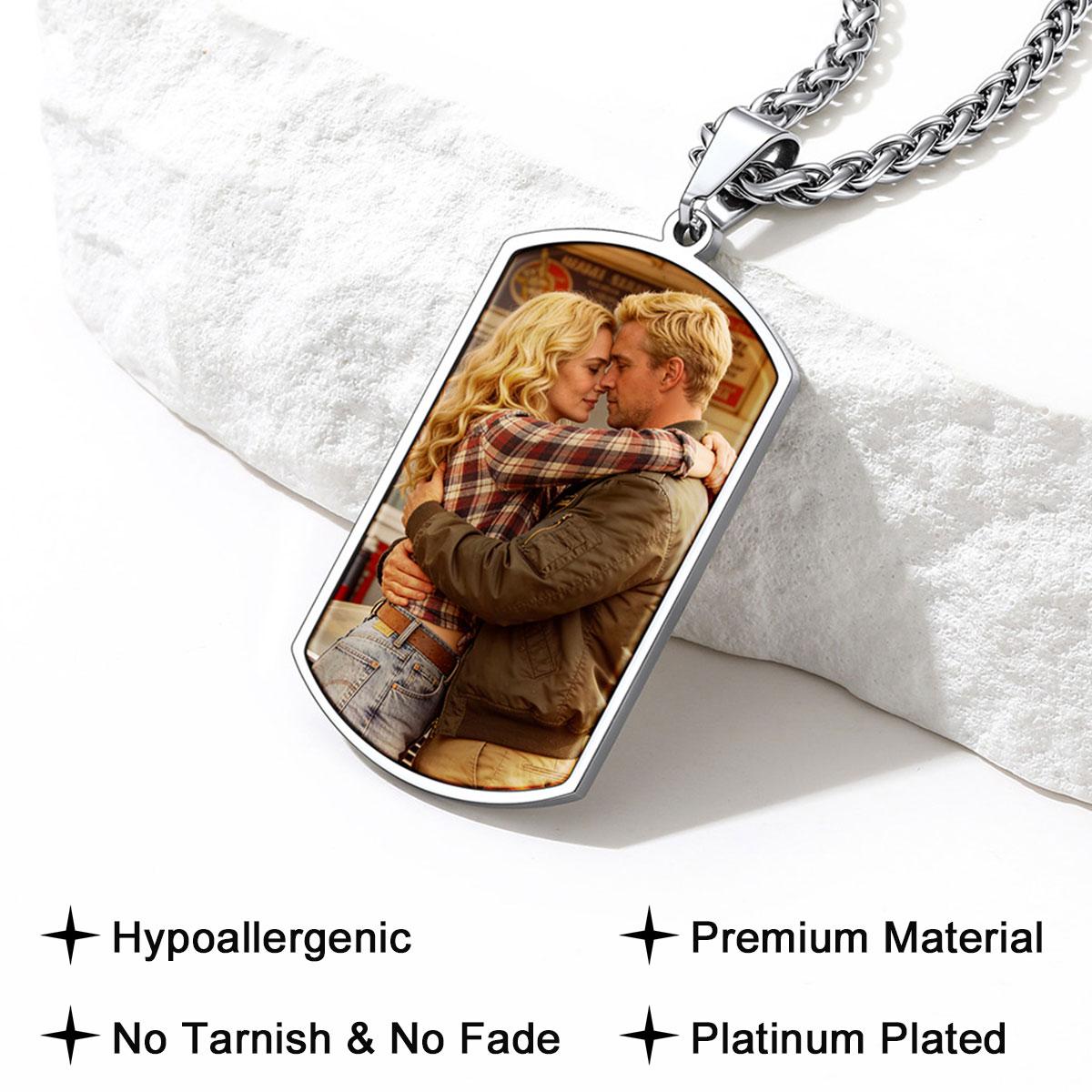 Customized Photo Engraved Necklace with Picture