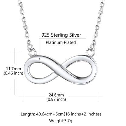 Personalized 925 Sterling Silver Infinity Name Necklace for Women detail