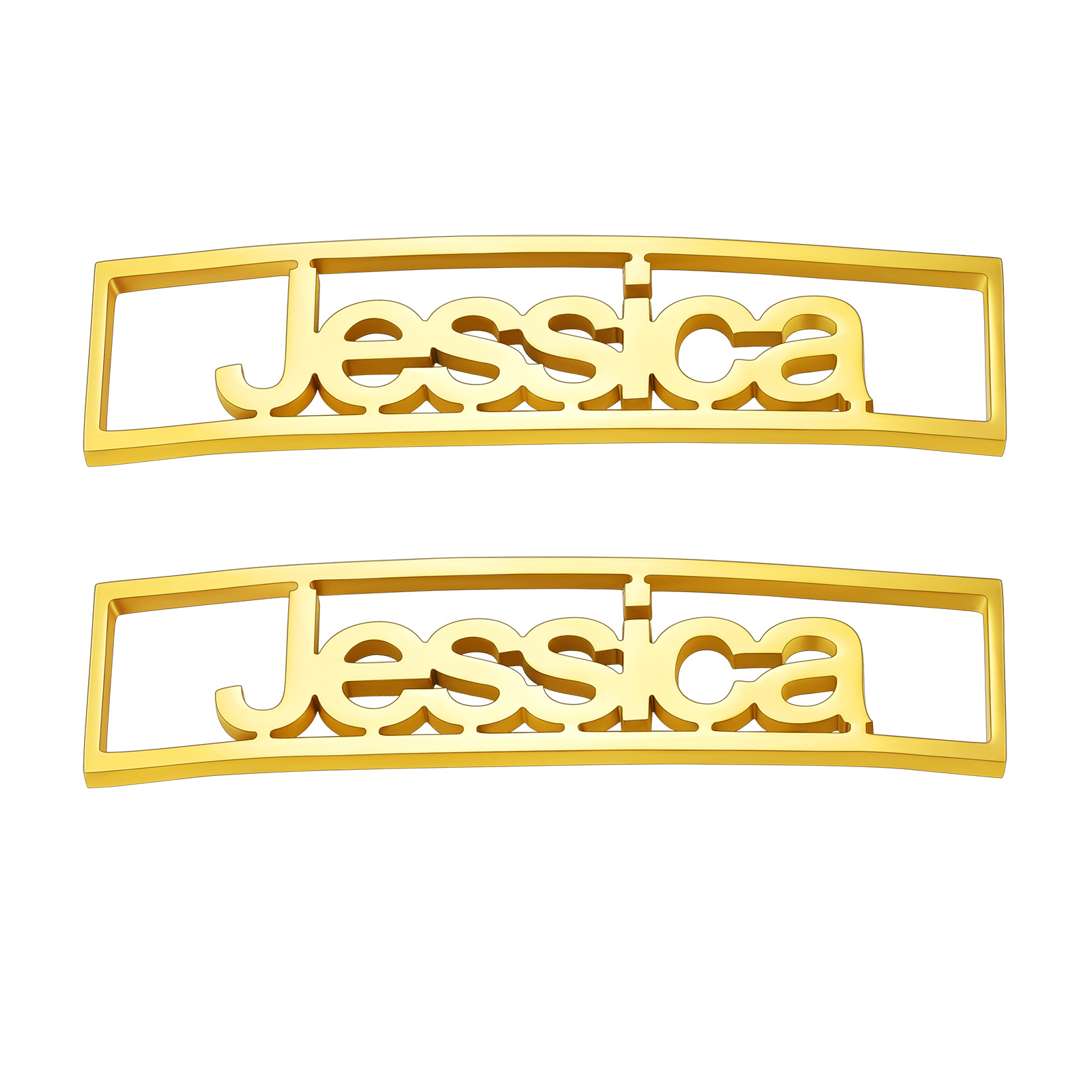 Personalized Nameplate Shoelace Buckle 2Pcs