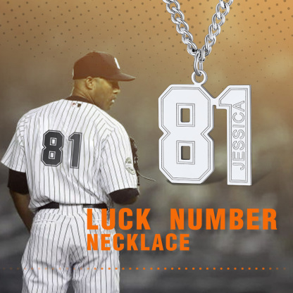 Engraved Number Pendant Necklace For Men