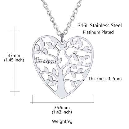 Custom4U Tree Of Life Necklace-Dimension figure