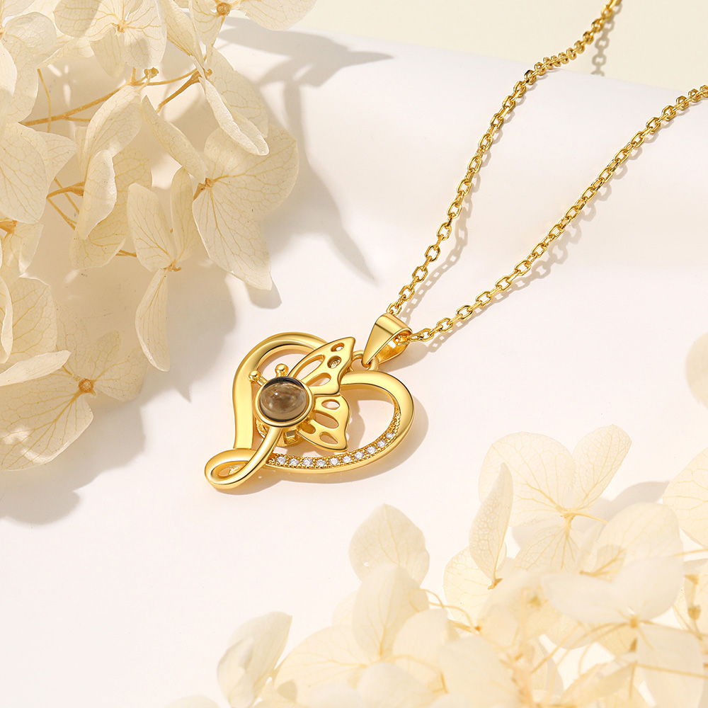 Personalized Photo Projection Butterfly Pendant Necklace occasion