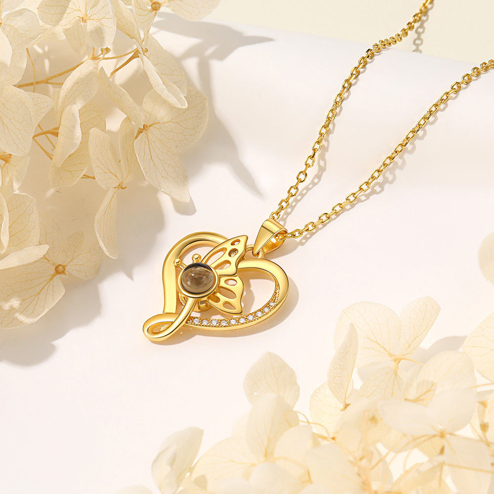 Personalized Photo Projection Butterfly Pendant Necklace occasion