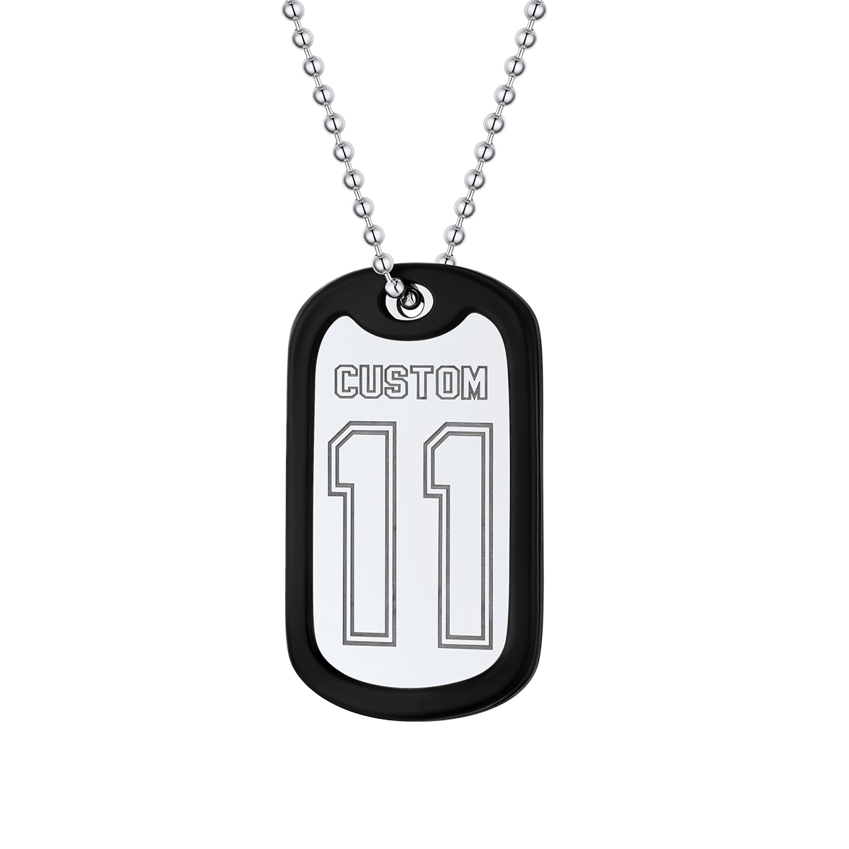 Personalised Number Dog Tag Necklace for Men