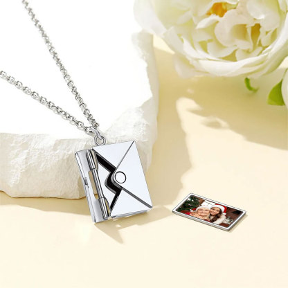 Personalized Love Letter Envelope Locket Necklace