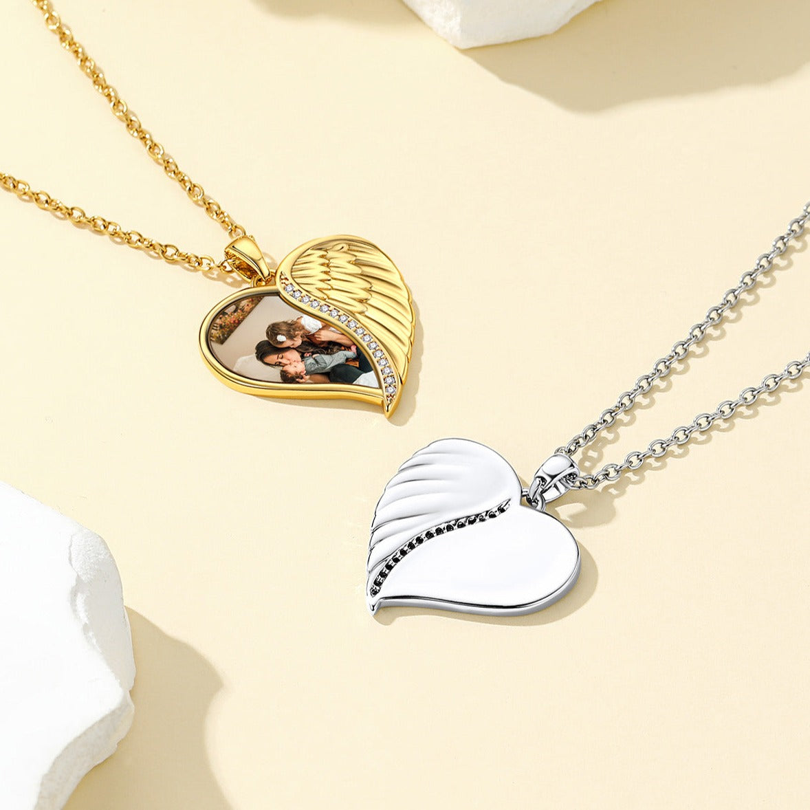 Custom4U Customized Heart Photo Necklace 2 colors