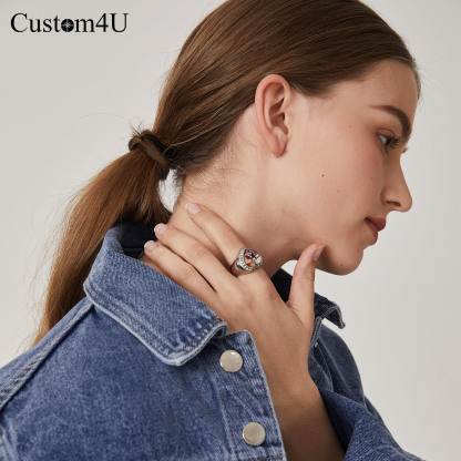 Heart Shape Signet Photo Rings model