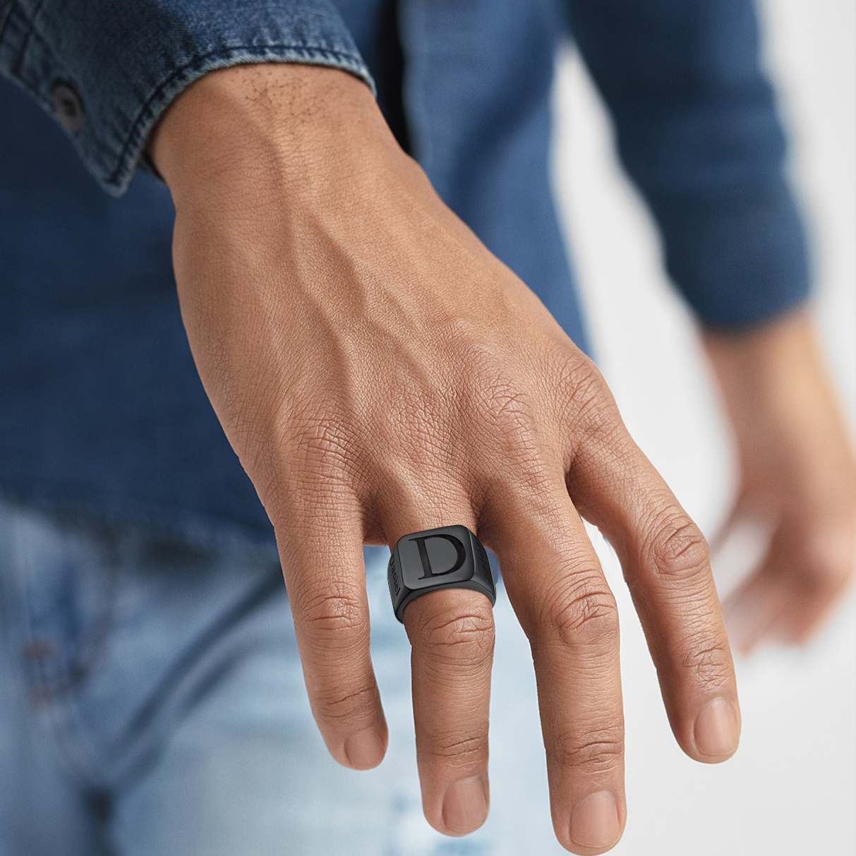 Personalized Signet Ring for Men model