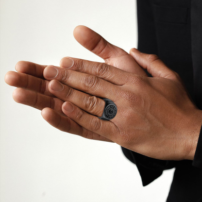 Personalized Engraved Signet Rings model