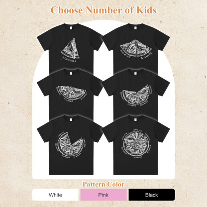 Personalized Pizza Family Name T-Shirt - Custom Kids & Family Gift