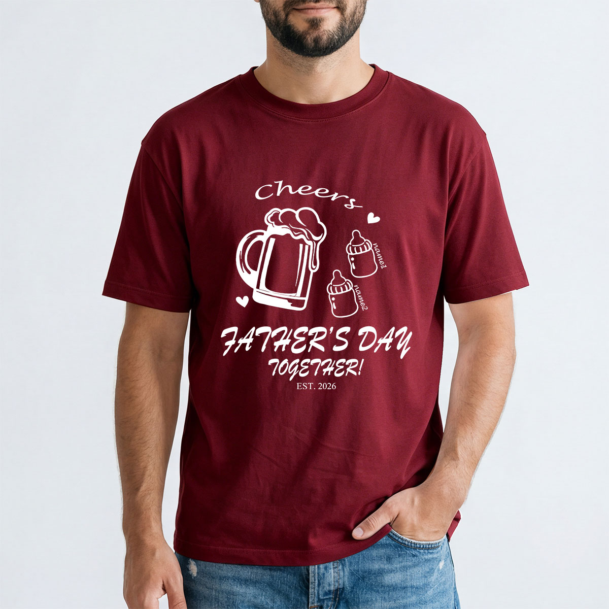 Personalized Dad T-Shirt with Kids' Names