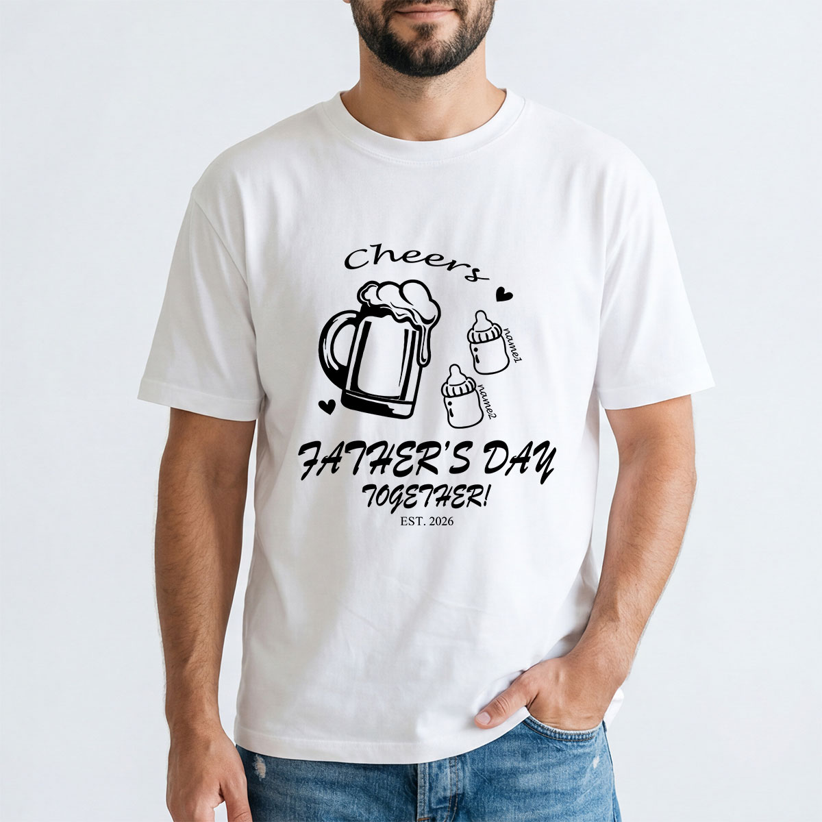 Personalized Dad T-Shirt with Kids' Names