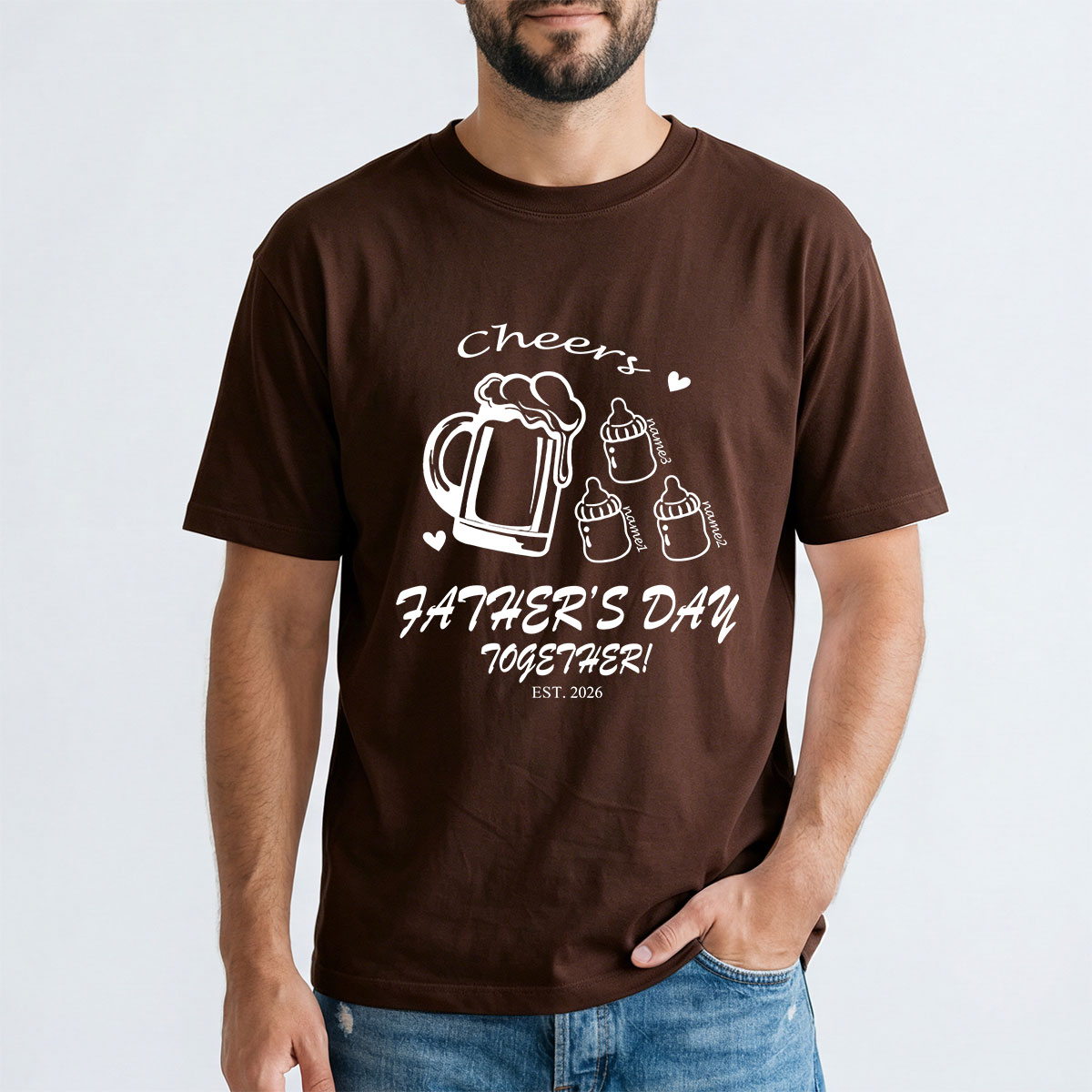 Personalized Dad T-Shirt with Kids' Names