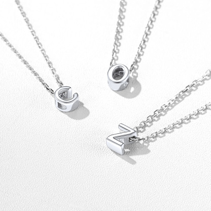 Dainty Initial Bracelet in 925 Sterling Silver Collection