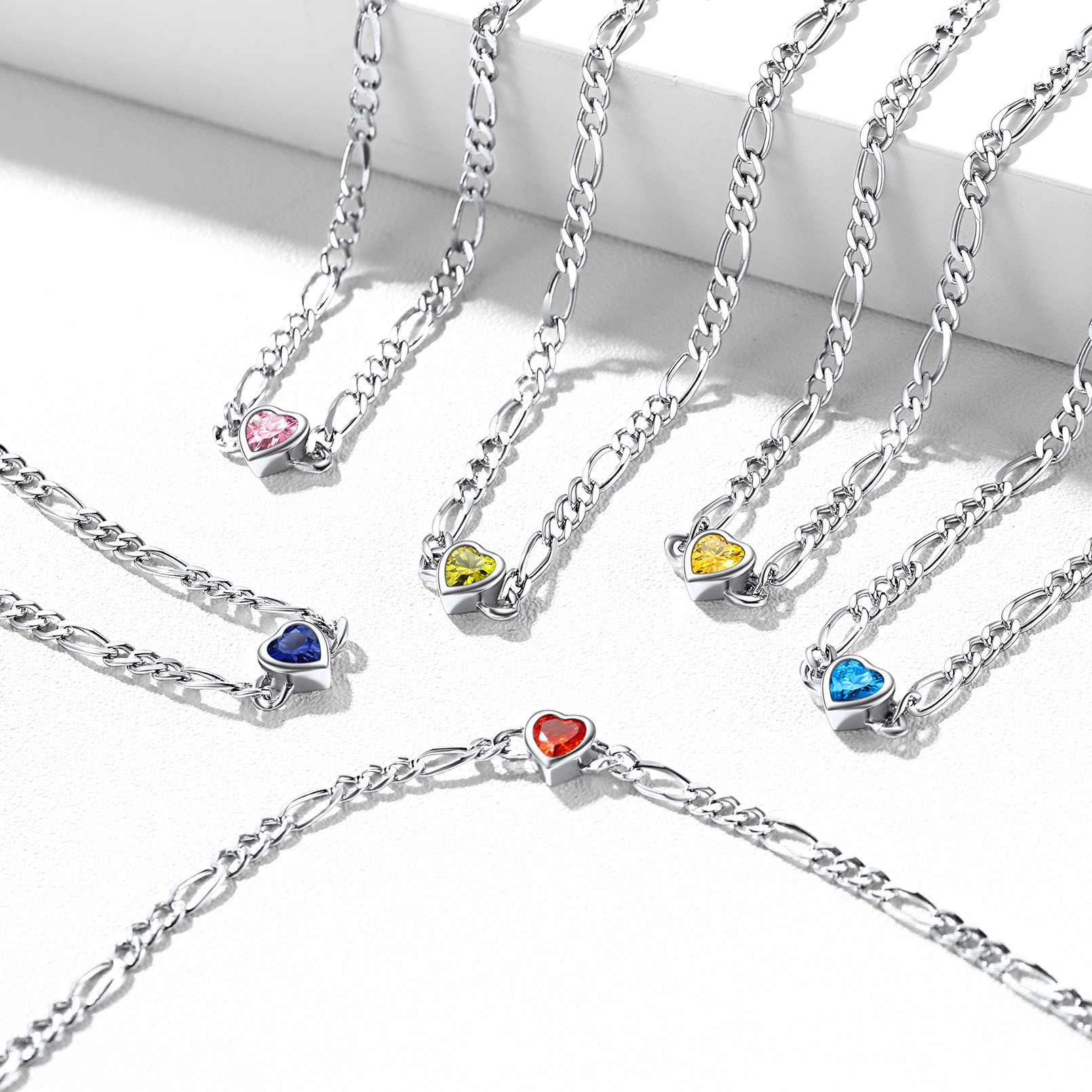 Sterling Silver Birthstone Heart Bracelets for Women occasion