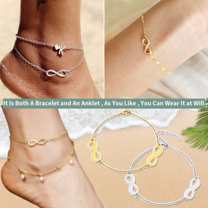 Personalized Infinity Engraved Name Anklets for Women occasion