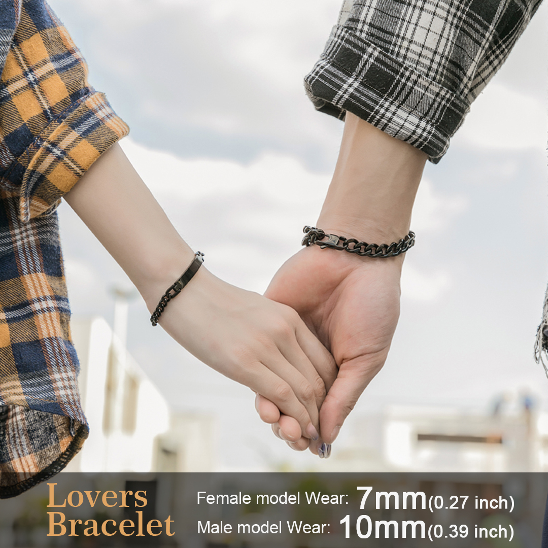 Name Engraved Custom Cuban Link Chain ID Bracelet 