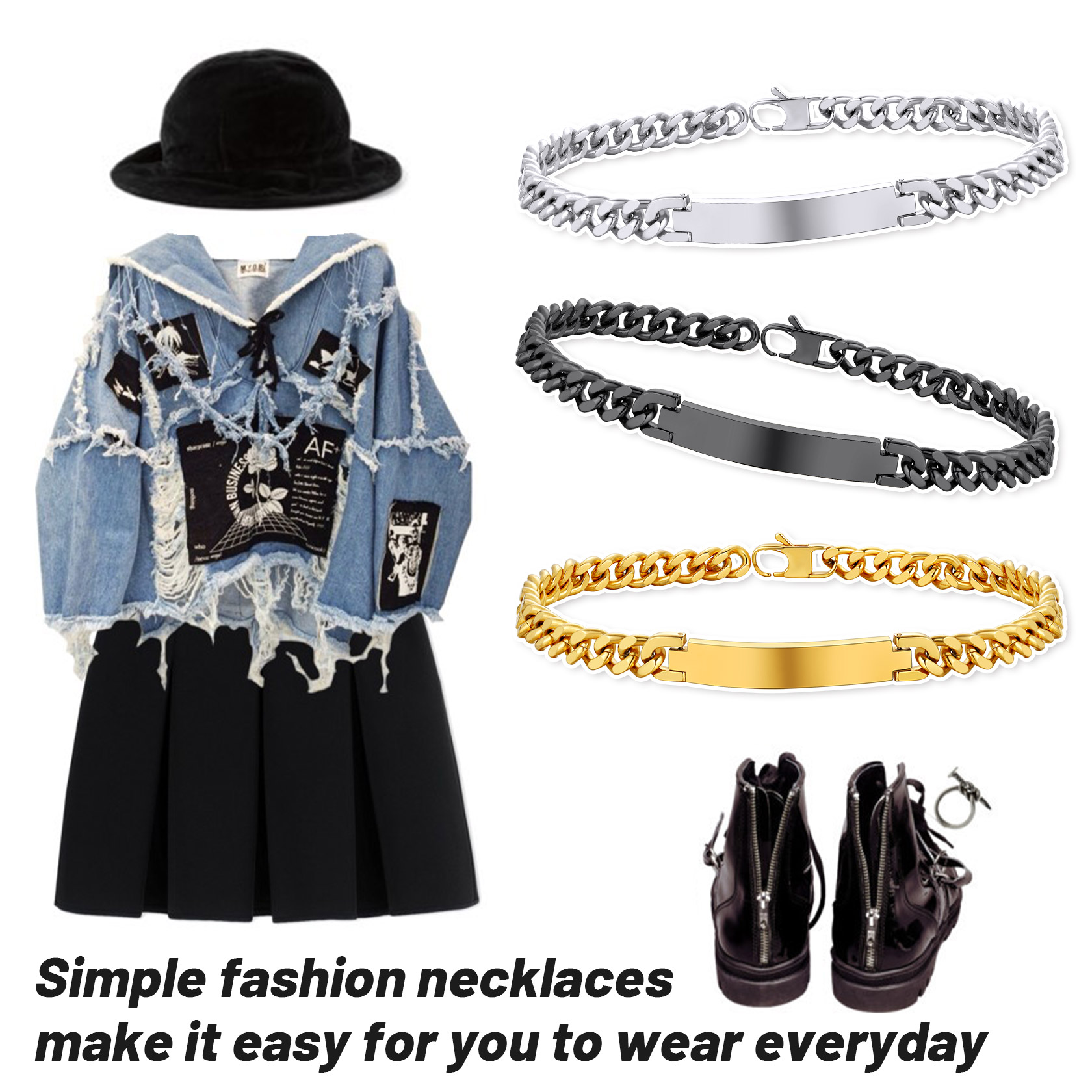 Custom Name Hip Hop Necklace Cuban Chain for Women