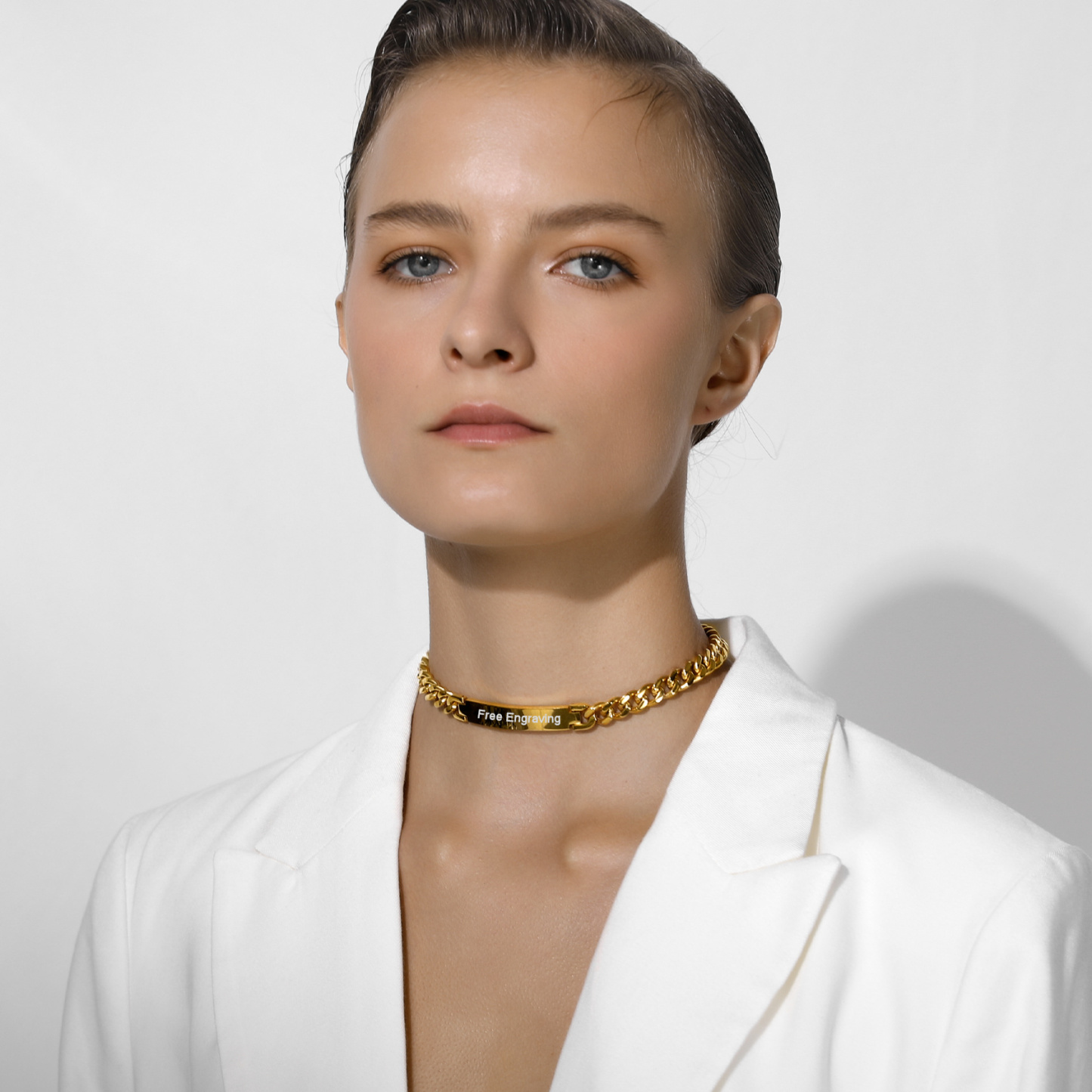 Custom Name Hip Hop Necklace with Cuban Chain model