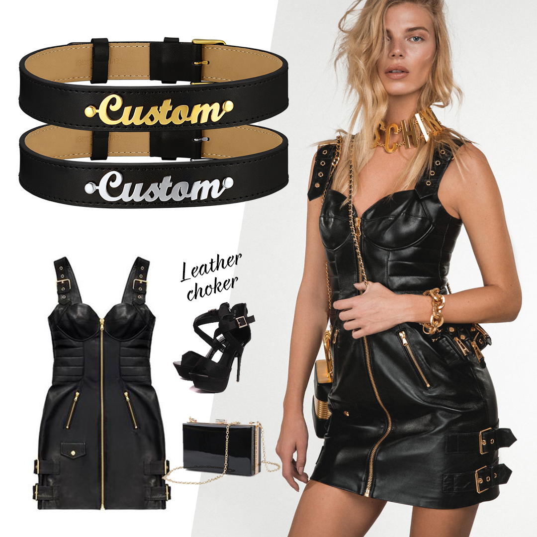 Leather Choker Necklace for Women