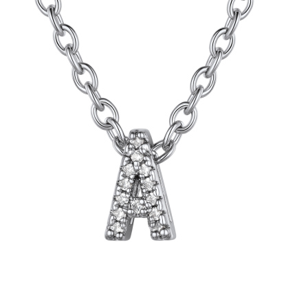 Flash Sale Cubic Zirconia Initial Necklace