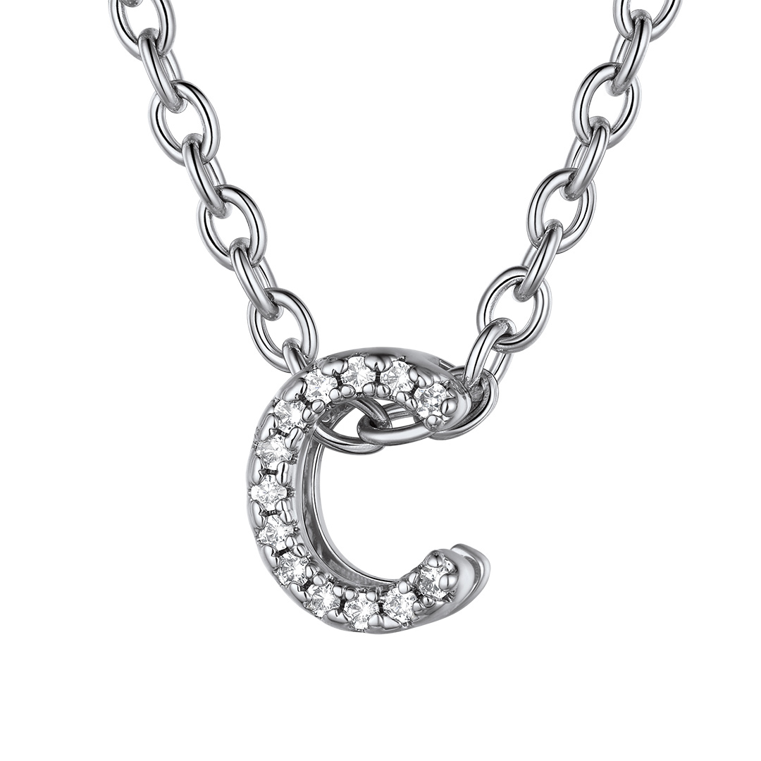 Flash Sale Cubic Zirconia Initial Necklace
