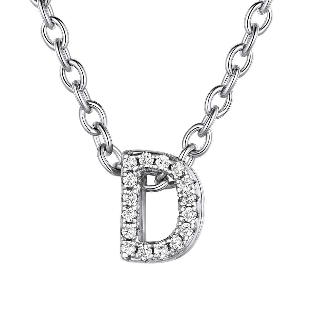 Flash Sale Cubic Zirconia Initial Necklace