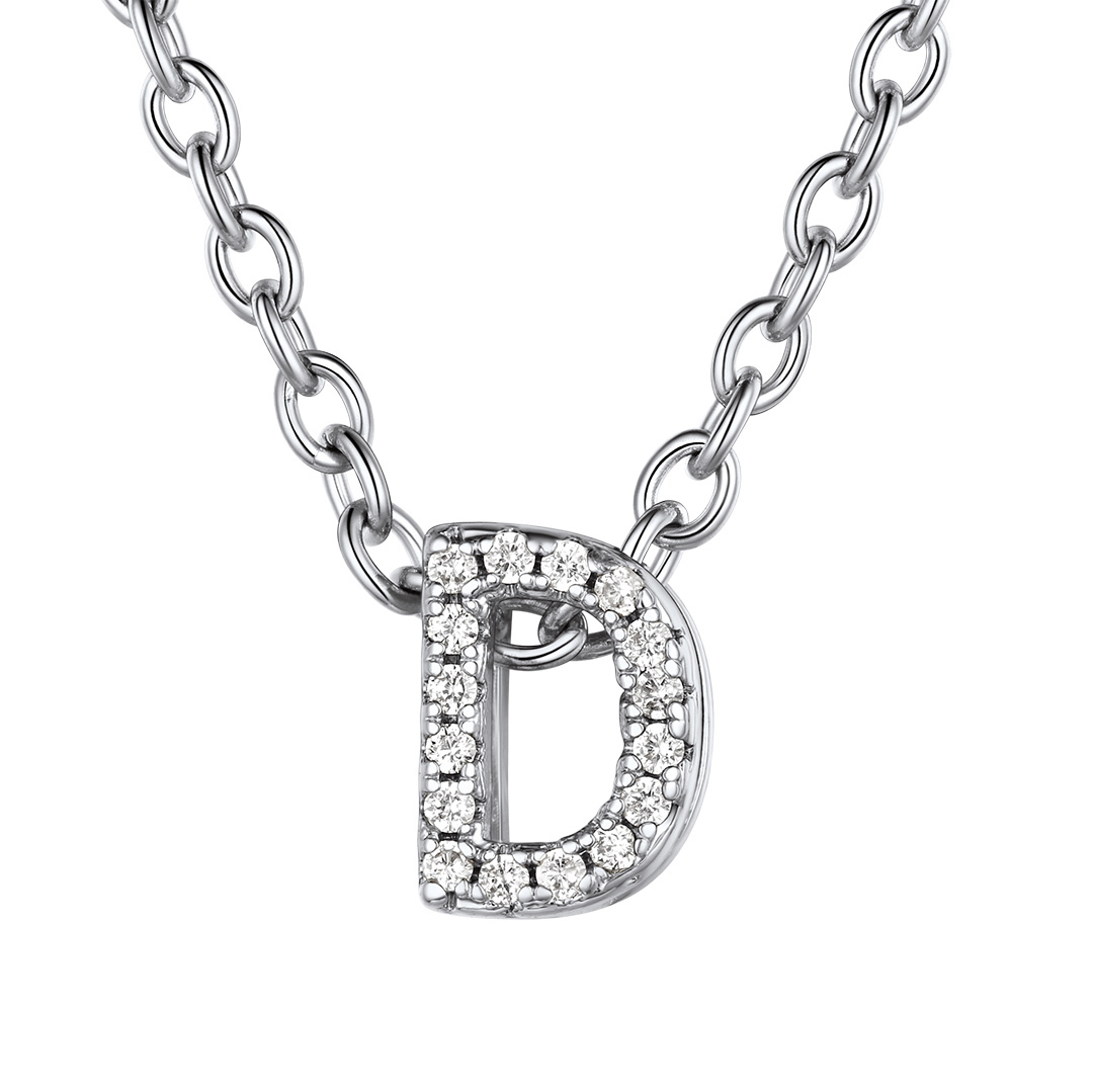 Flash Sale Cubic Zirconia Initial Necklace