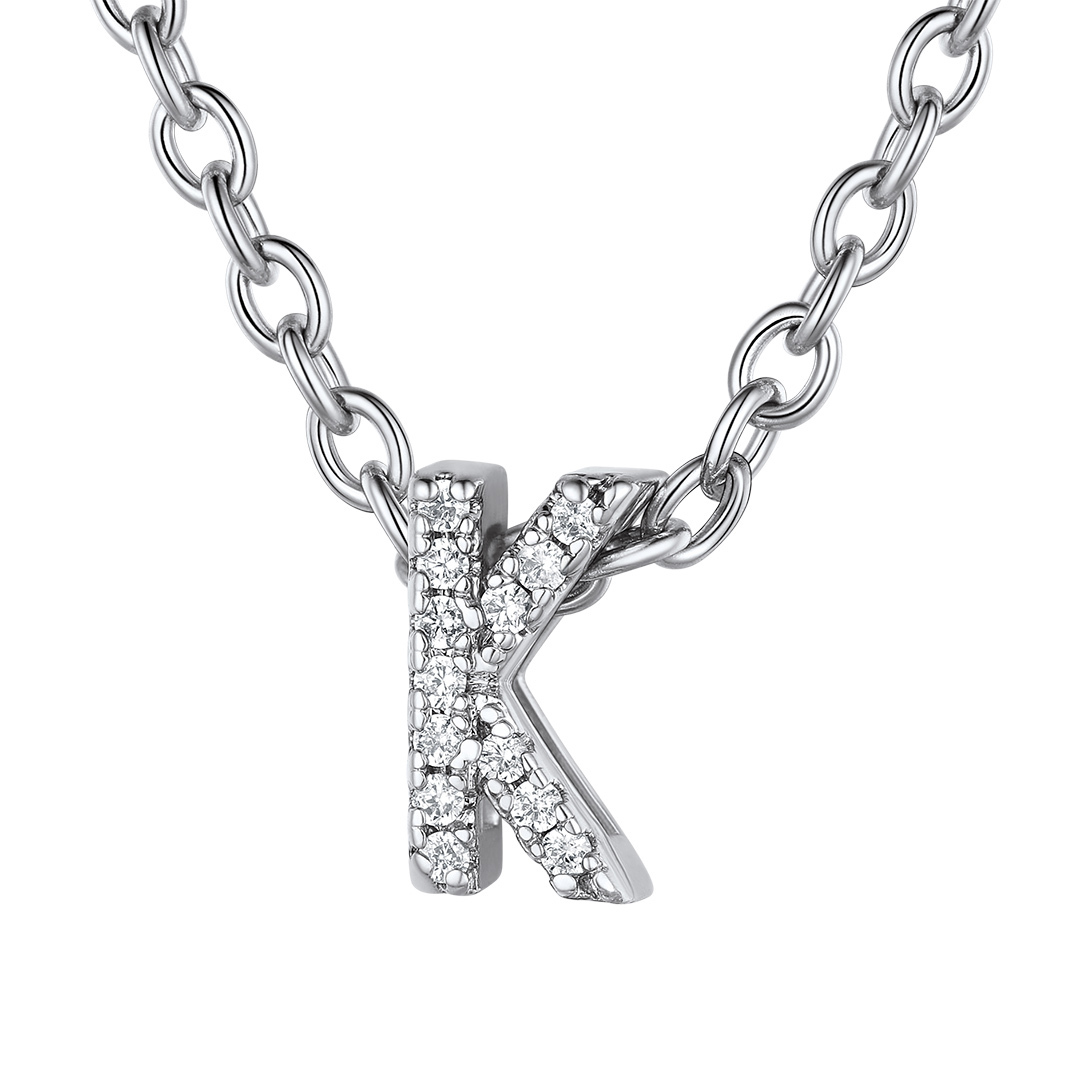Flash Sale Cubic Zirconia Initial Necklace