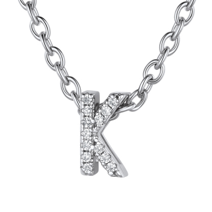 Flash Sale Cubic Zirconia Initial Necklace