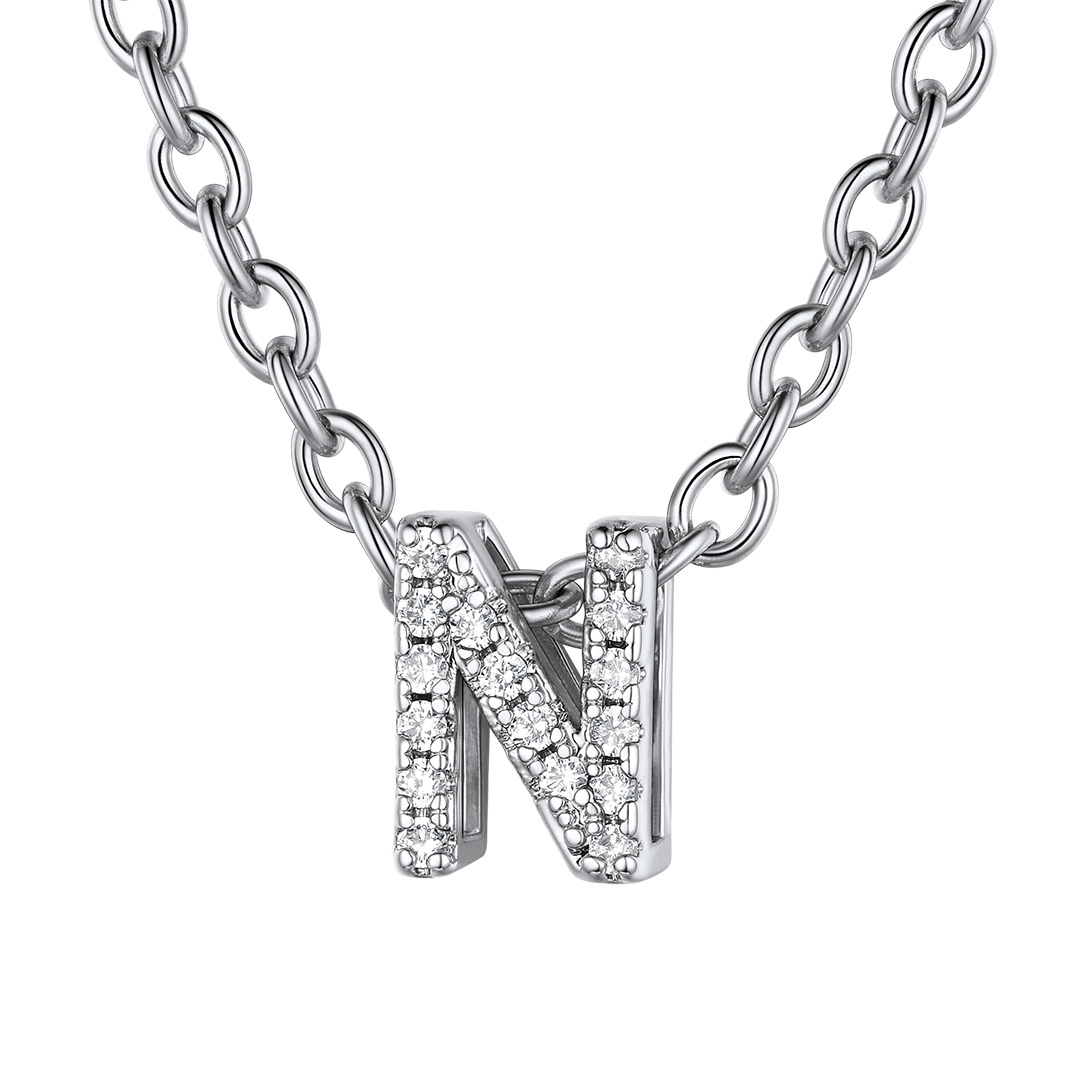 Flash Sale Cubic Zirconia Initial Necklace
