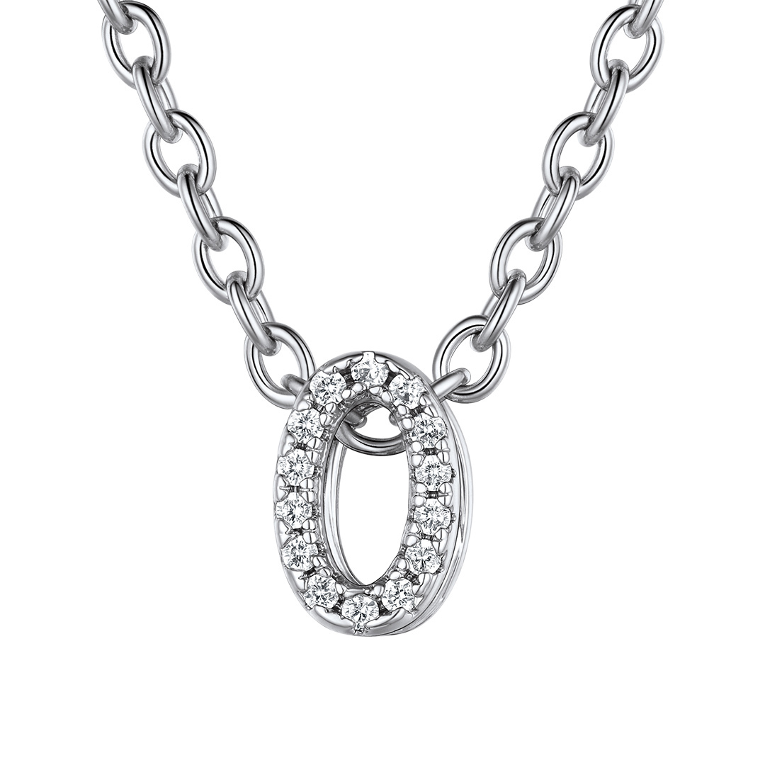 Flash Sale Cubic Zirconia Initial Necklace