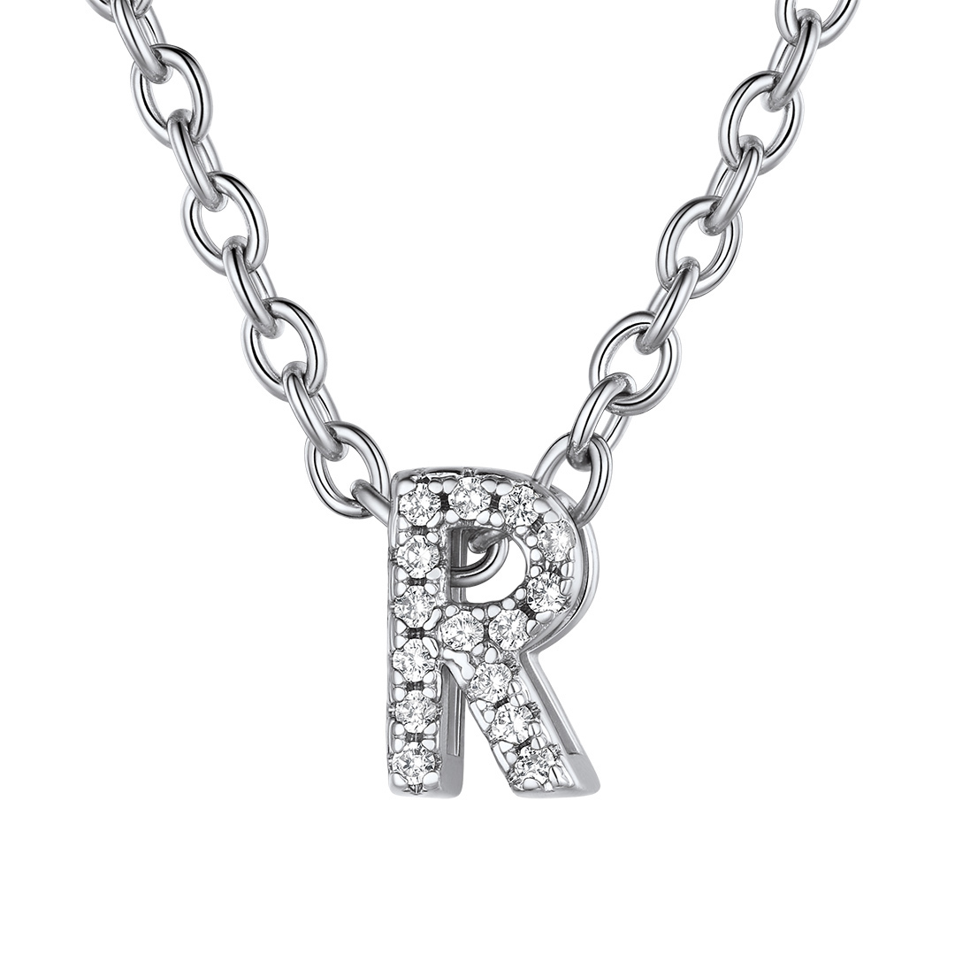 Flash Sale Cubic Zirconia Initial Necklace