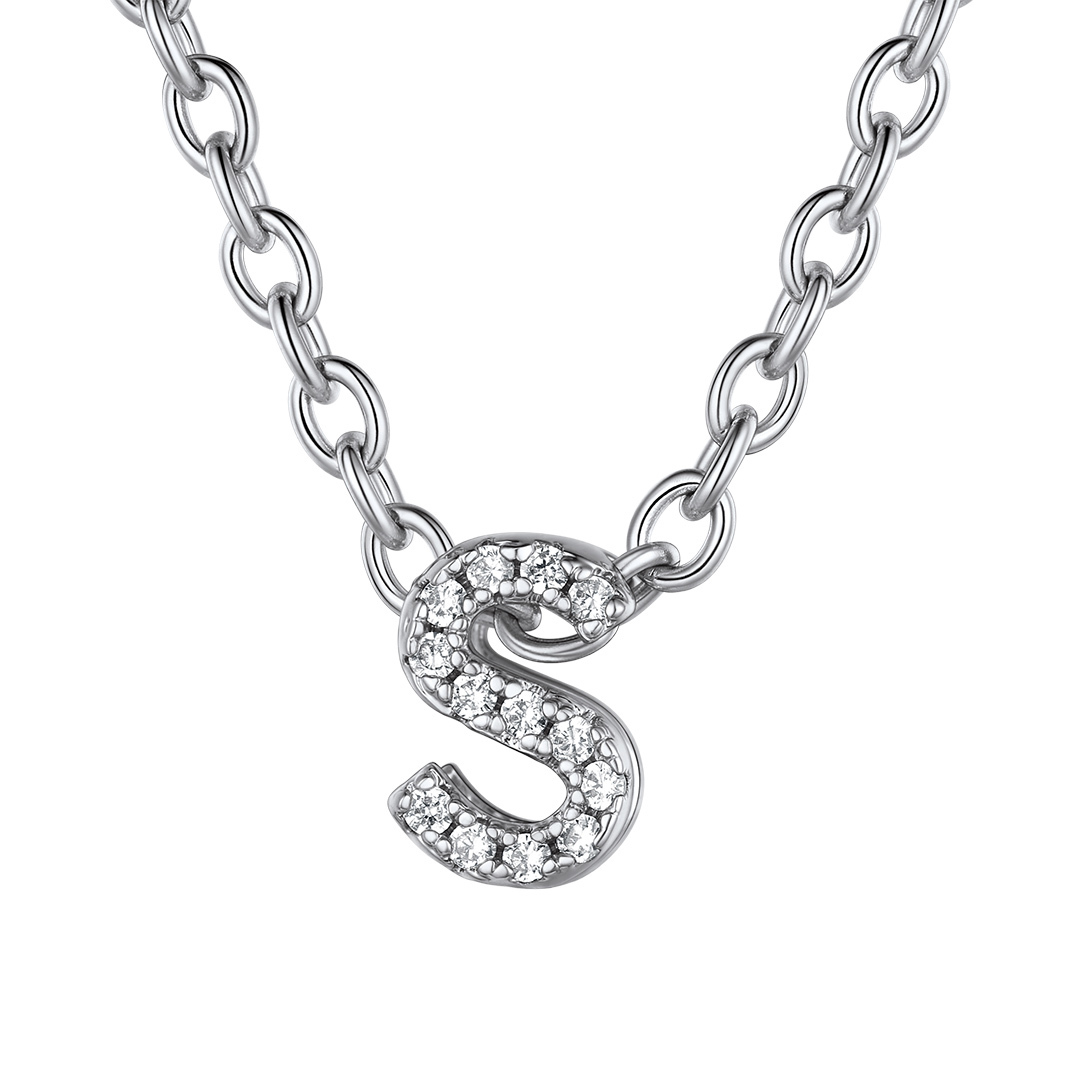 Flash Sale Cubic Zirconia Initial Necklace
