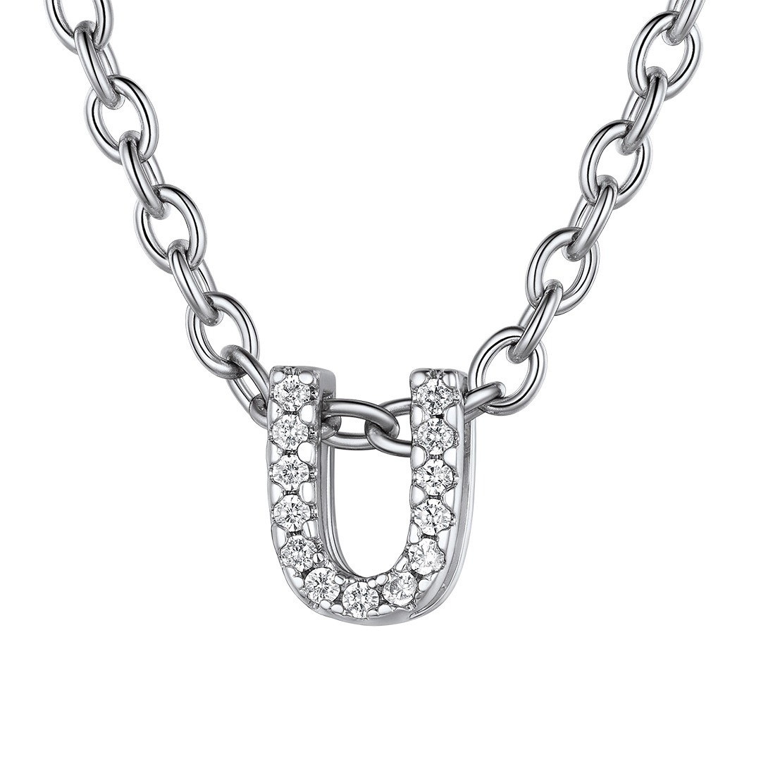Flash Sale Cubic Zirconia Initial Necklace