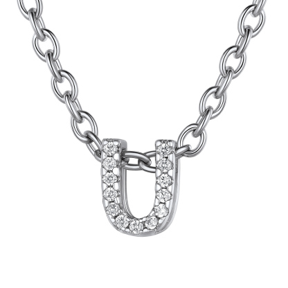 Flash Sale Cubic Zirconia Initial Necklace