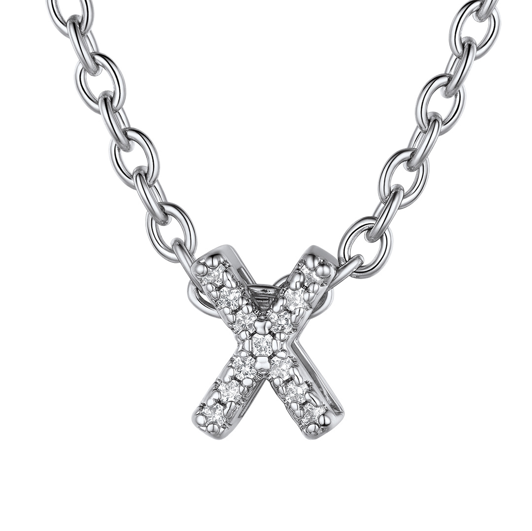 Flash Sale Cubic Zirconia Initial Necklace