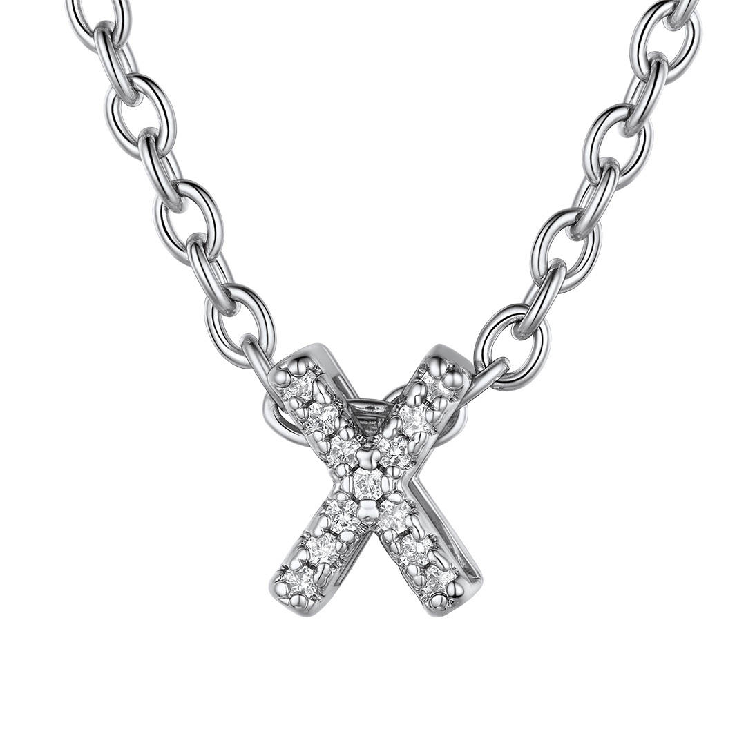 Flash Sale Cubic Zirconia Initial Necklace