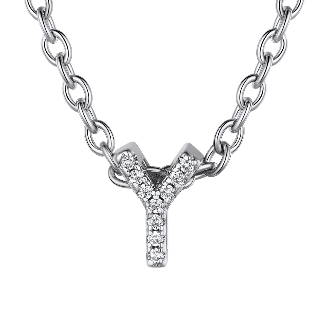 Flash Sale Cubic Zirconia Initial Necklace