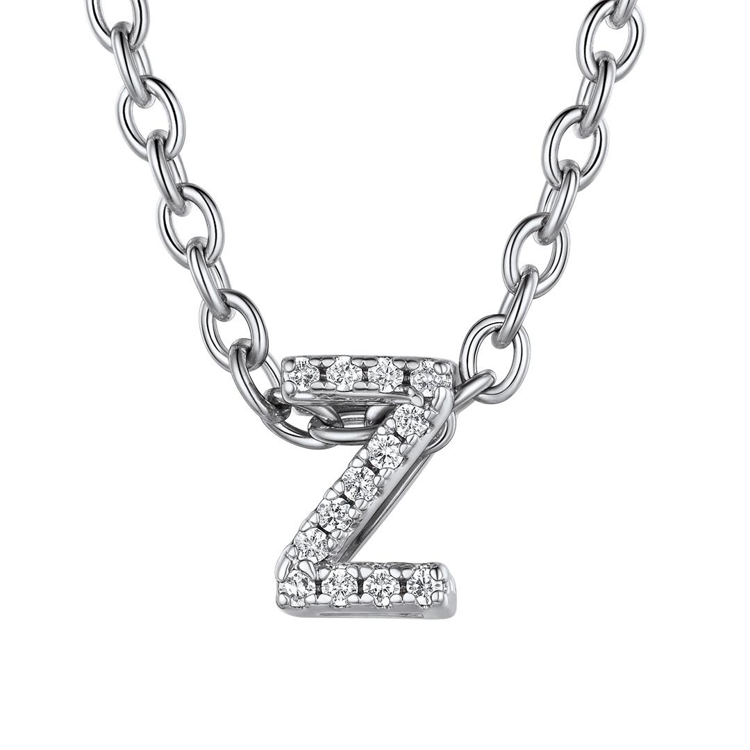 Flash Sale Cubic Zirconia Initial Necklace