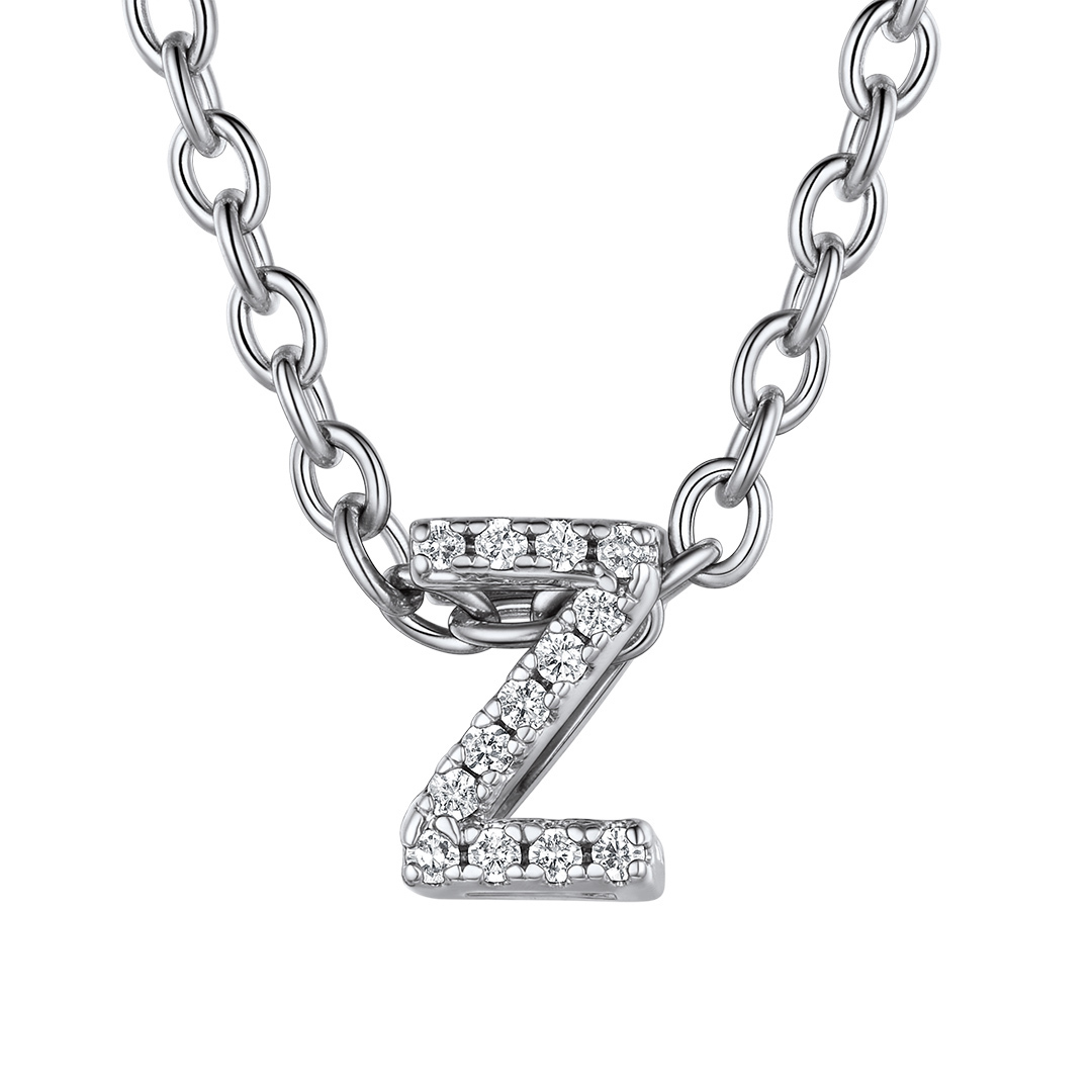 Flash Sale Cubic Zirconia Initial Necklace