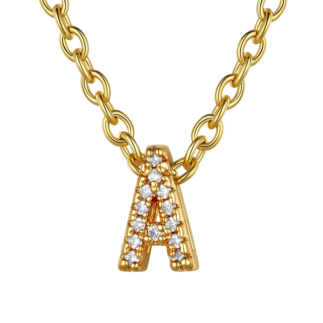 Flash Sale Cubic Zirconia Initial Necklace