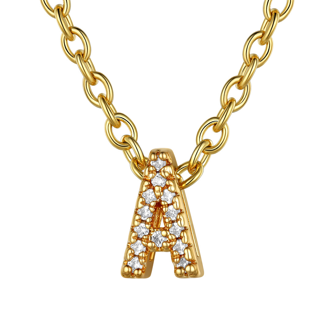 Flash Sale Cubic Zirconia Initial Necklace