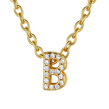 Flash Sale Cubic Zirconia Initial Necklace