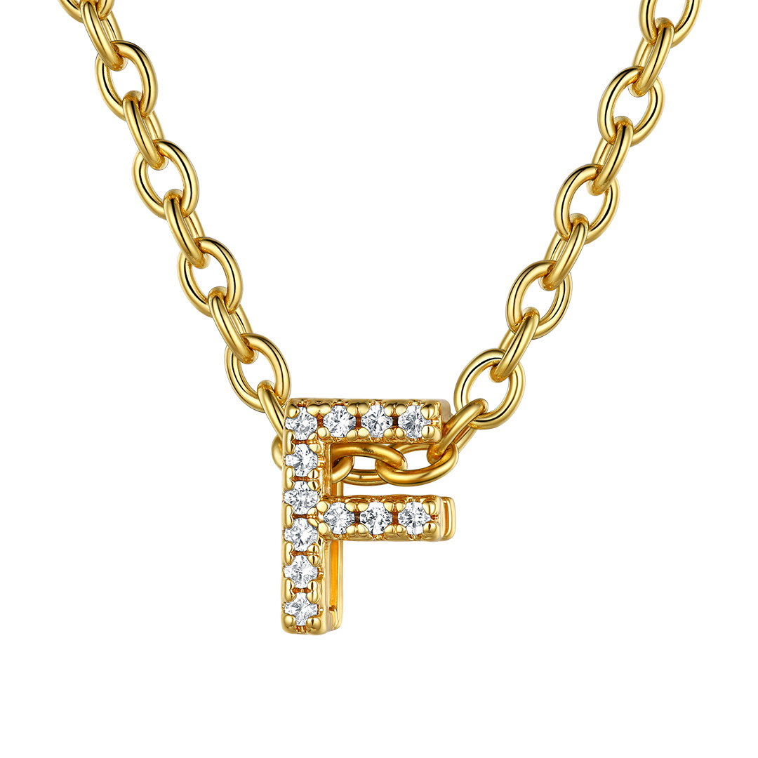 Flash Sale Cubic Zirconia Initial Necklace