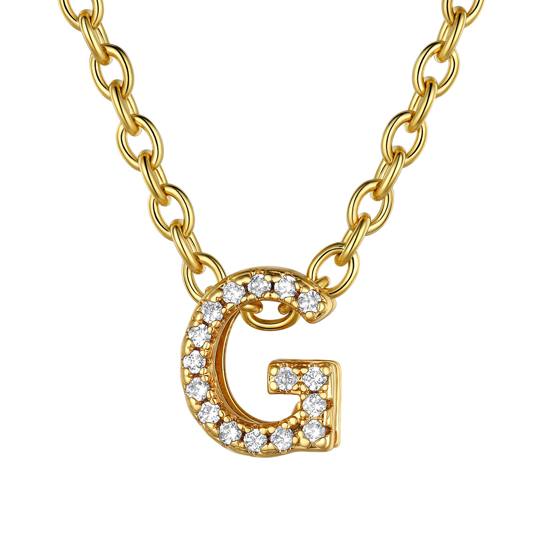 Flash Sale Cubic Zirconia Initial Necklace